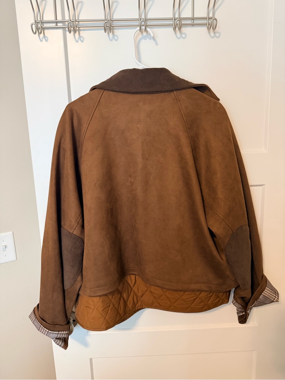 NWT Anthropologie Faux Suede Two-fer Jacket with Quilted Lining - Picture 3 of 6